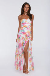 Pretty Much Perfect Strapless Maxi Dress Pink