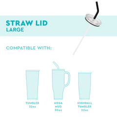 Black Large Straw Lid