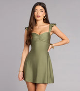 Flirt Mode On Lace-Up Mini Dress