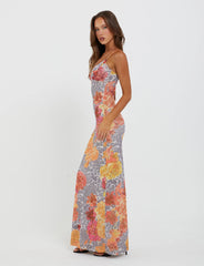 JULIANNA DRESS - MULTI : LEOPARD : ORANGE LEOPARD