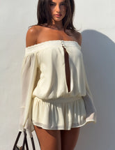 TESSIE PLAYSUIT - IVORY