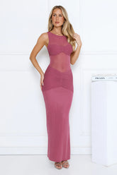 Dewy Radiance Maxi Dress Plum