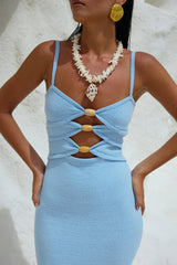 Normani Midi Dress Ice Blue