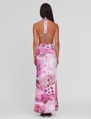 SOLEIL MAXI DRESS - MACRO BUTTERFLY
