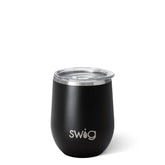 Black Stemless Wine 12oz