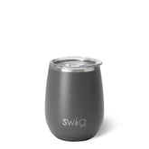 Grey Stemless Wine 14oz