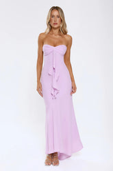 Flirt With Purpose Strapless Maxi Dress Lilac
