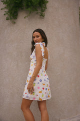 On Vacay Mini Dress Santorini Print