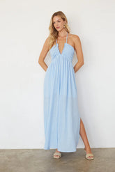 Naia Halter Linen Maxi Dress