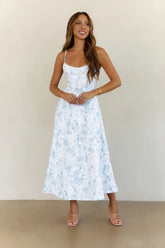 Starry Silence Midi Dress Blue